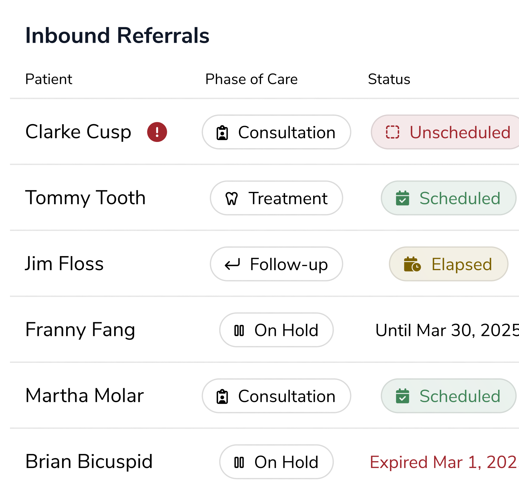 Inbound Referrals UI